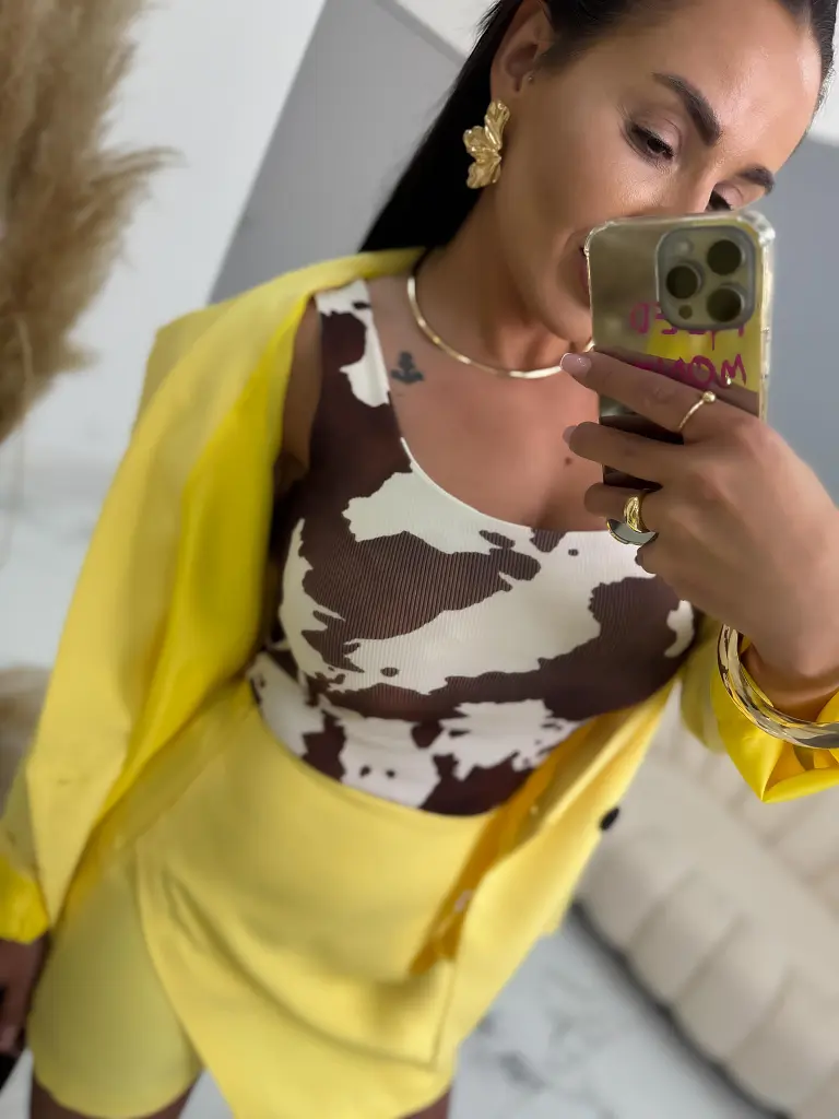 Vrúbkované vzorované tričko FABRIZIA - next