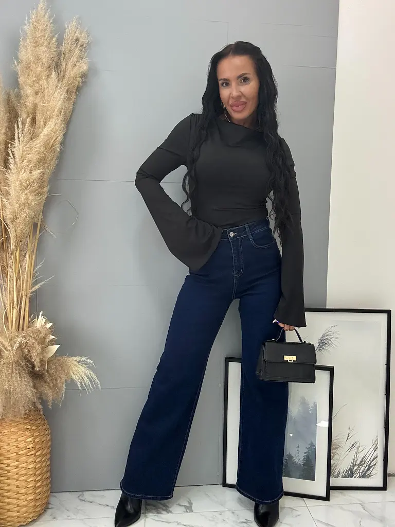 Wid leg rifle s vysokým pásom APINA