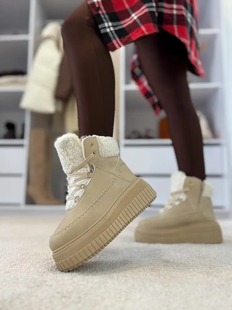 Zateplené platformové členkové tenisky SADIA