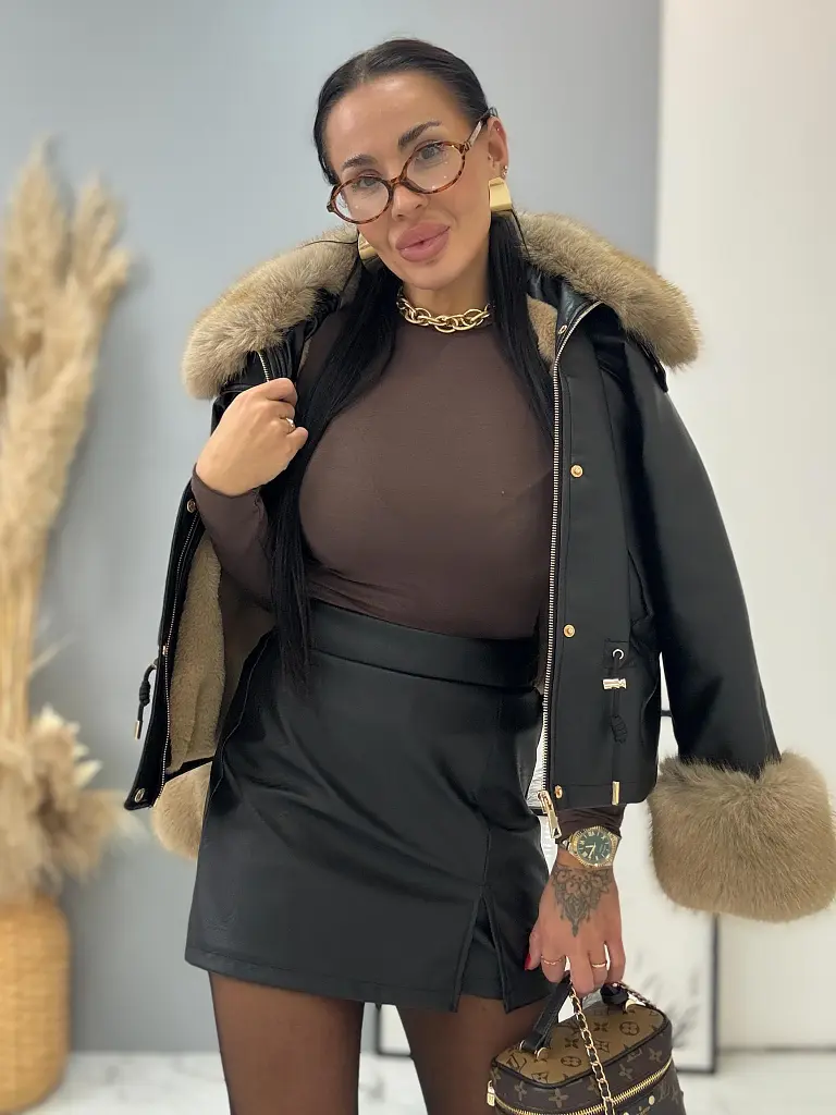 Koženkové sukňové nohavice ADANIA