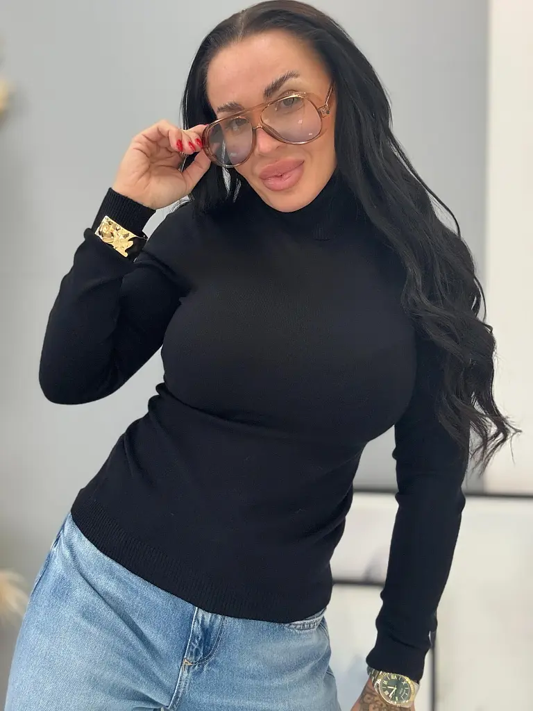 Rolákový basic pulóver JASNIRA