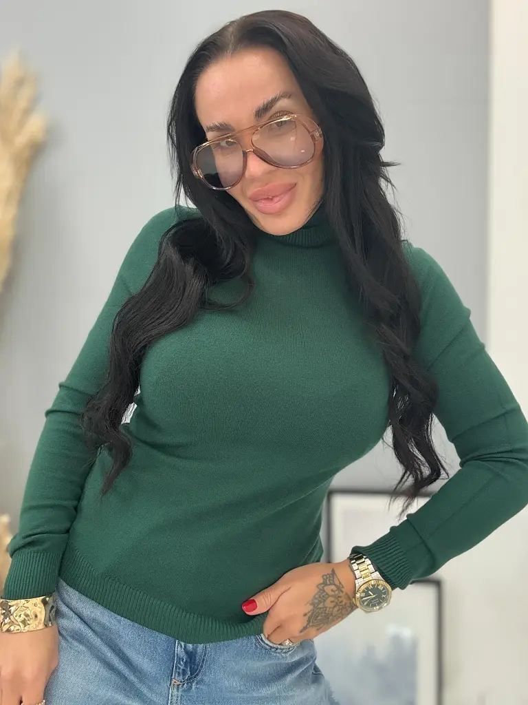 Rolákový basic pulóver JASNIRA