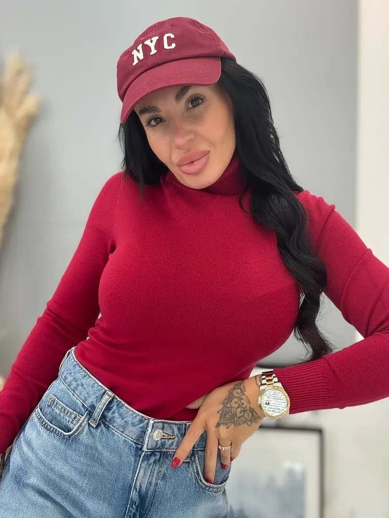 Rolákový basic pulóver JASNIRA