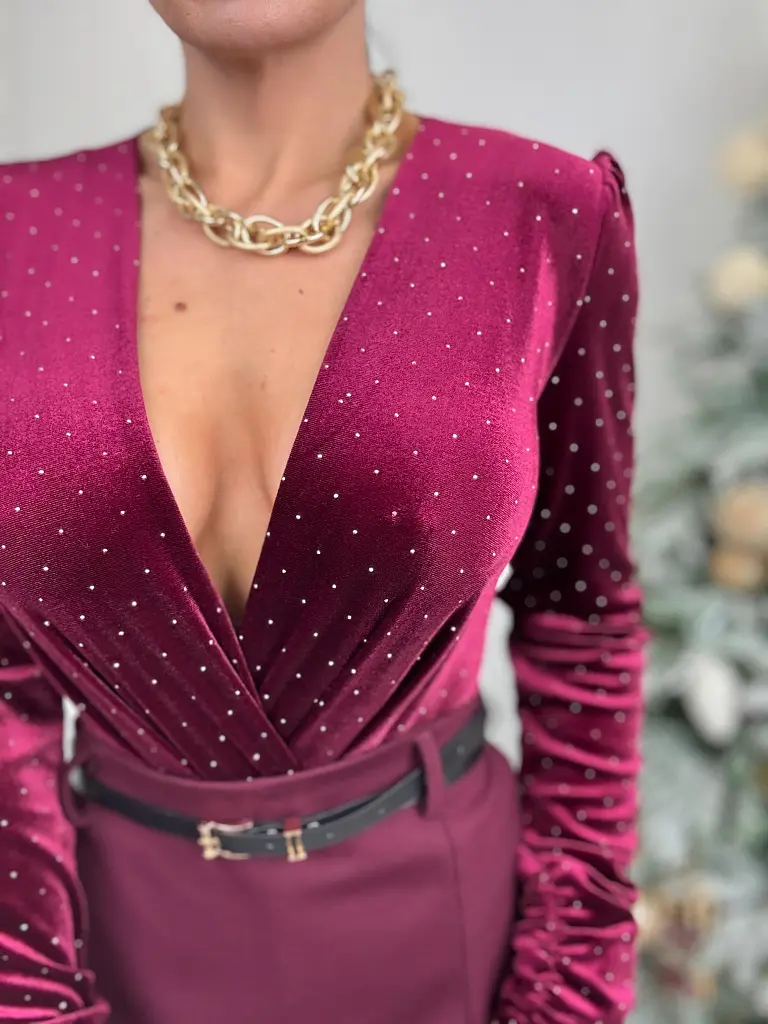 Zamatové trblietavé body LINORA