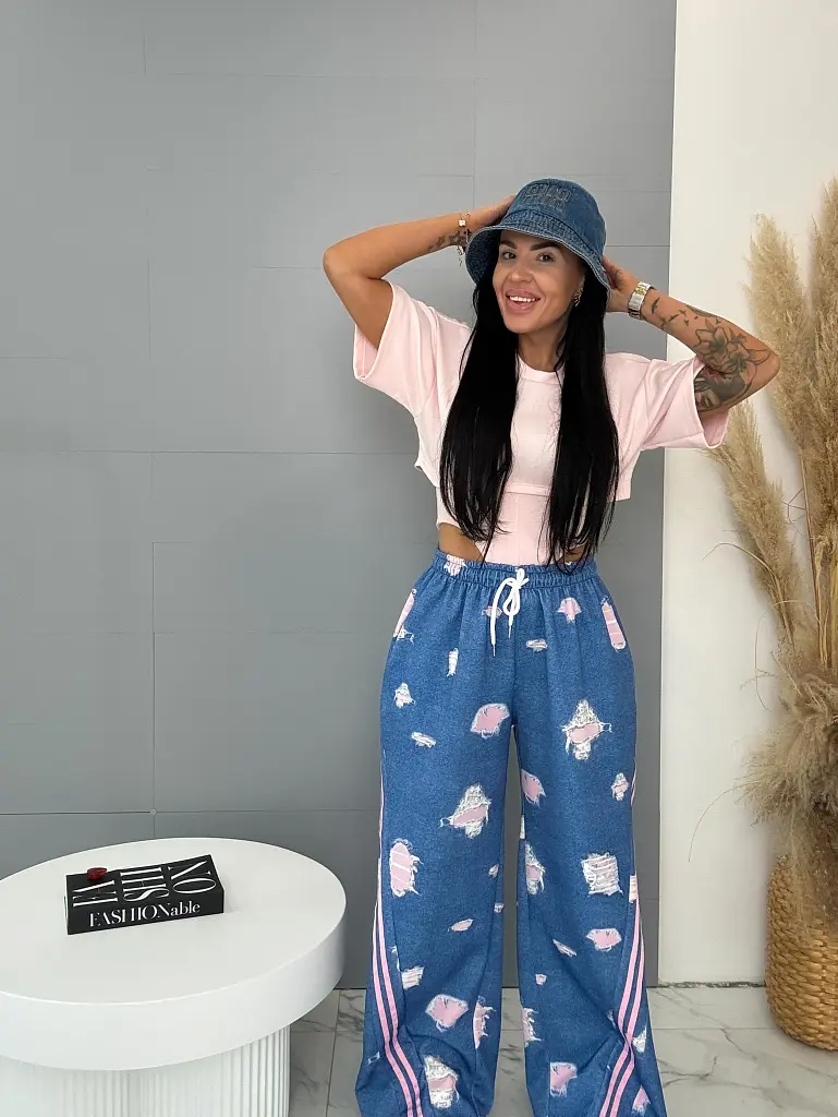 Palazzo nohavice s gumeným pásom ZUNA