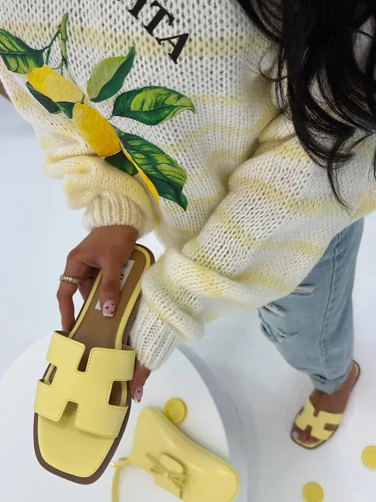 Žlté dámske šľapky MEREDITH-