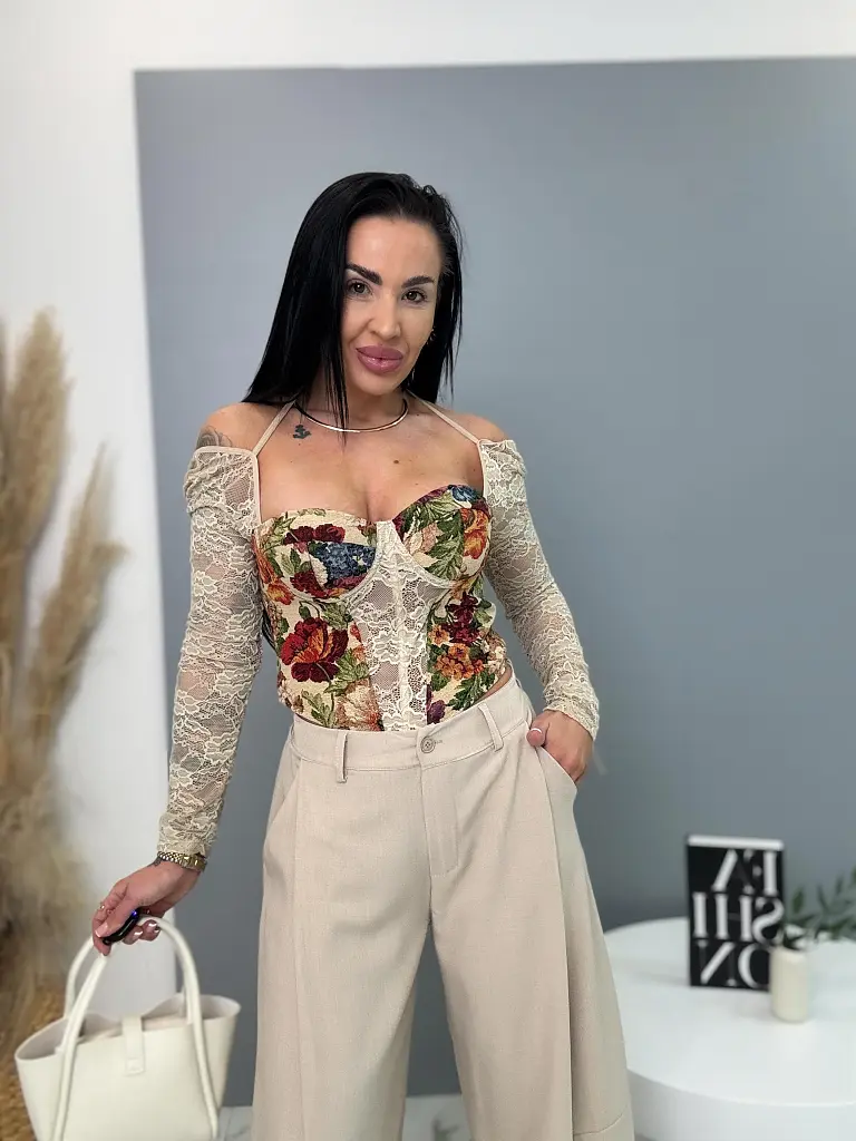  Balónové nohavice s gumeným pásom CARLA - next