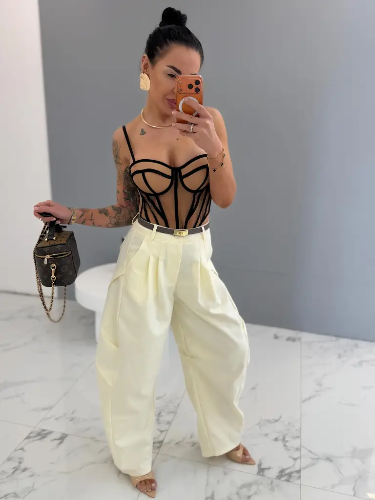 Balloon cream nohavice SELORIA - next