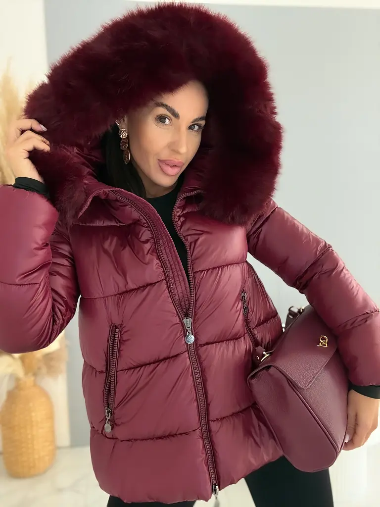 Prešívaná bunda s kožušinou a kapucňou FROST - next