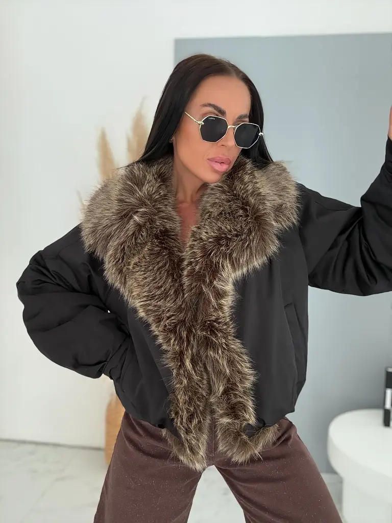 Dámska bunda s umelou kožušinou ANGEL - next